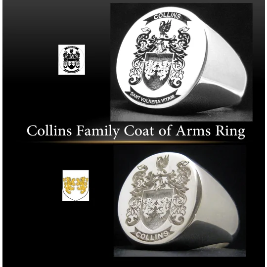 Collins Family Coat of Arms Ring