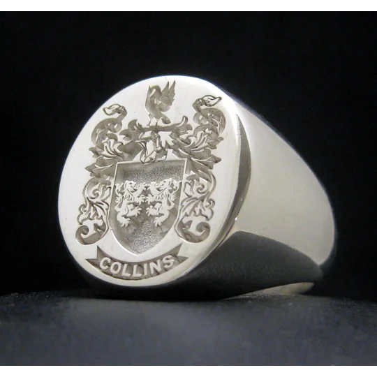 Collins Family Coat of Arms Ring