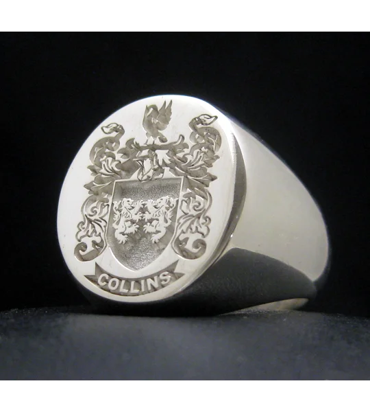 Collins Family Coat of Arms Ring