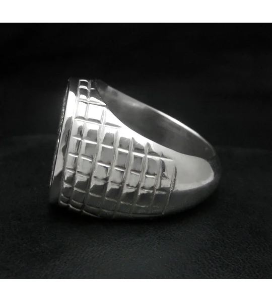 Custom Family Crest Ring Croco Pattern