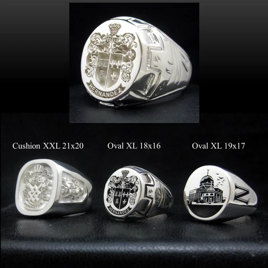 Design Your Own - Coat of Arms Ring - Castle Pattern
