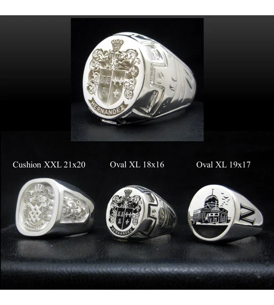 Design Your Own - Coat of Arms Ring - Castle Pattern