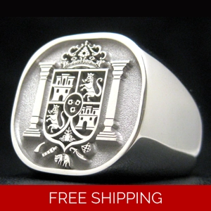 Cushion Rings - Any Family Crest