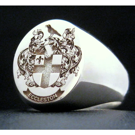 Family Coat of Arms Ring Custom Engraved