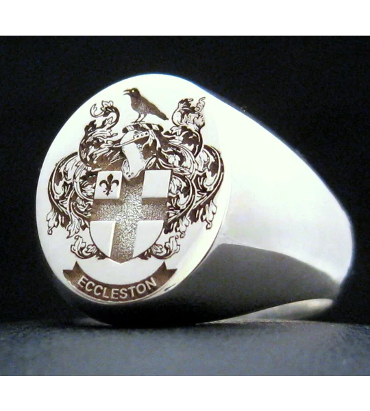 Family Coat of Arms Ring Custom Engraved