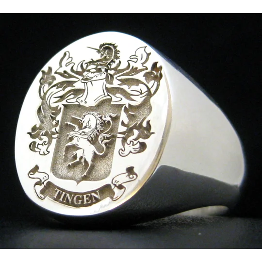 Mens Family Crest Ring