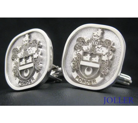 Design Your Own Family Crest Cufflinks - Mason Cufflinks - Any Crest