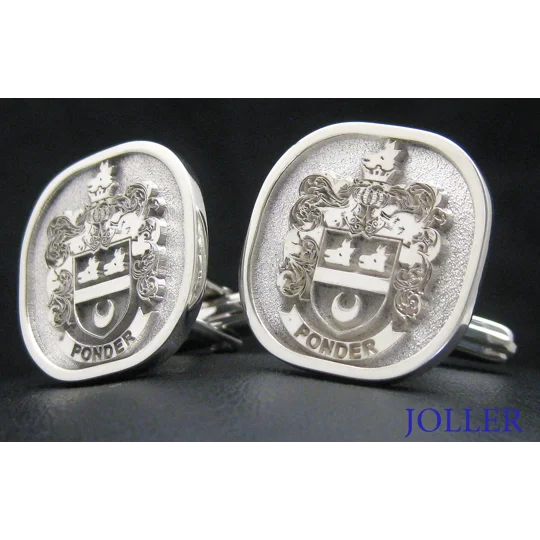 Design Your Own Family Crest Cufflinks - Mason Cufflinks - Any Crest