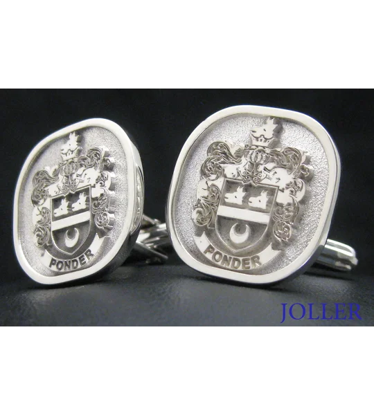 Design Your Own Family Crest Cufflinks - Mason Cufflinks - Any Crest