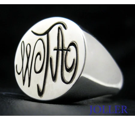 Custom Engraved Monogram Signet Rings
