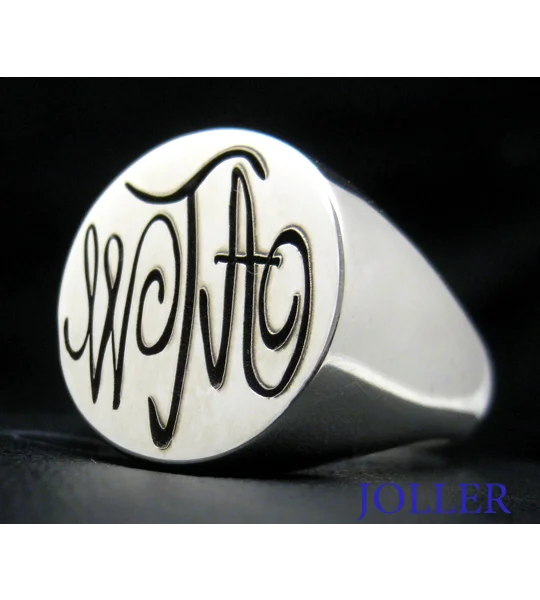 Custom Engraved Monogram Signet Rings