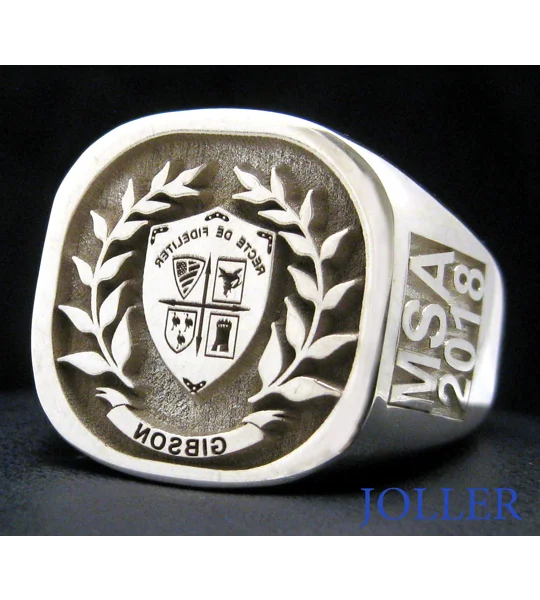 Custom Made Family Crest Cushion Ring