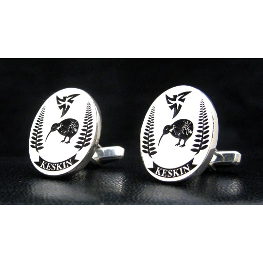 Custom Cufflinks in oxidized finish