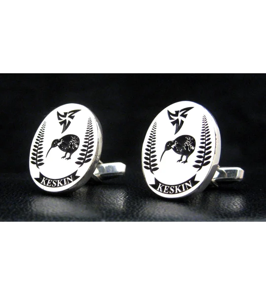 Custom Cufflinks in oxidized finish