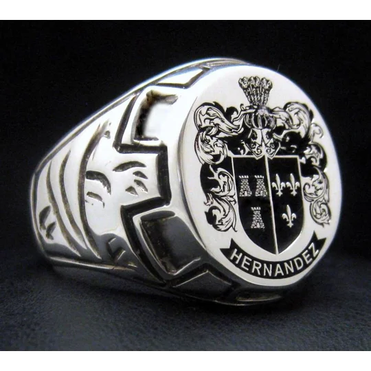 Design Your Own - Coat of Arms Ring - Castle Pattern