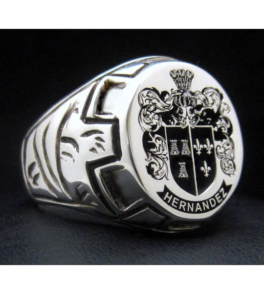 Design Your Own - Coat of Arms Ring - Castle Pattern