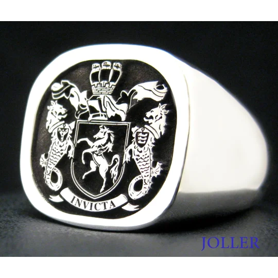 Bespoke Engraved Family Crest Rings