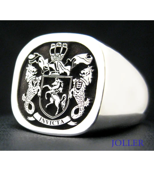 Bespoke Engraved Family Crest Rings