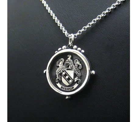Custom Family Crest Pendant – Personalized Coat of Arms Necklace