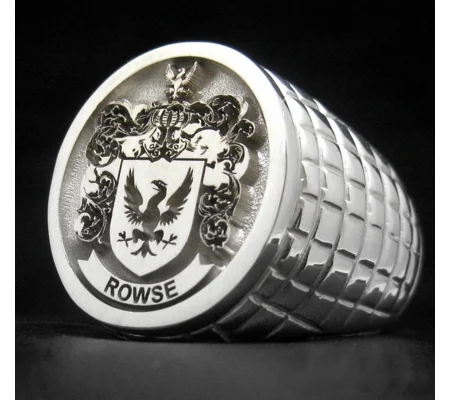 Custom Family Crest Ring Croco Pattern