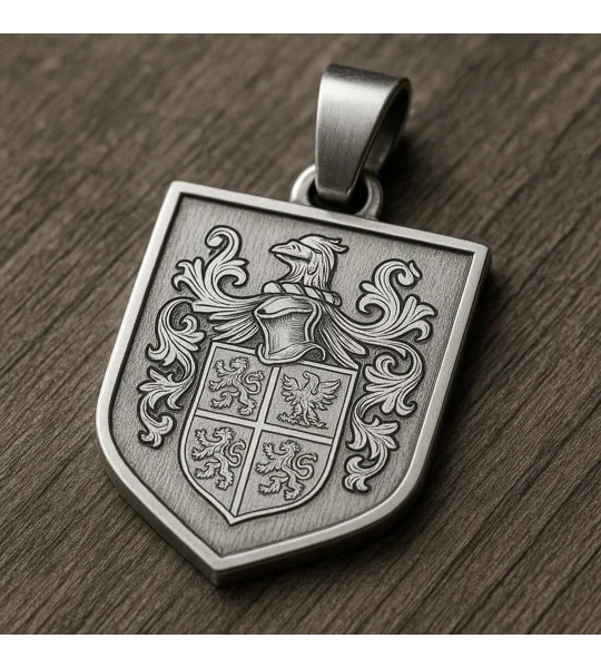 custom shield pendant