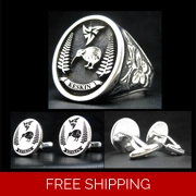 Custom Wedding Ring and Cufflinks for Groom