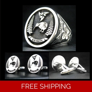 Custom Wedding Ring and Cufflinks for Groom