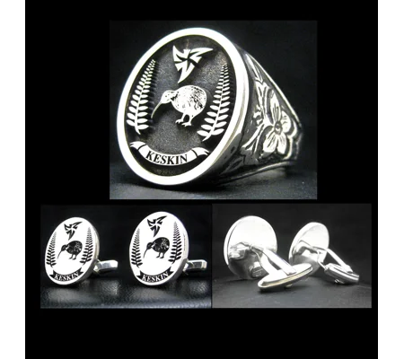 Custom Wedding Ring and Cufflinks for Groom