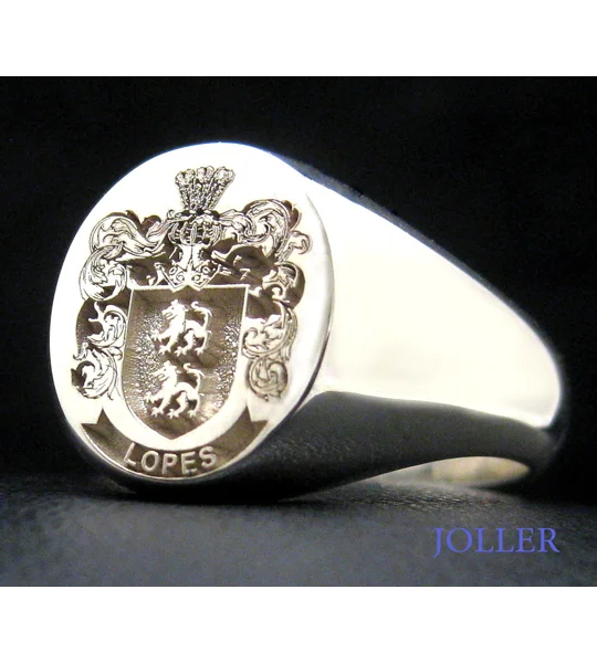 Family Coat of Arms Ring Custom Engraved
