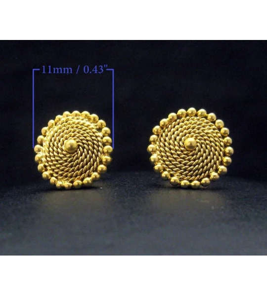 Solid Gold Stud Earrings