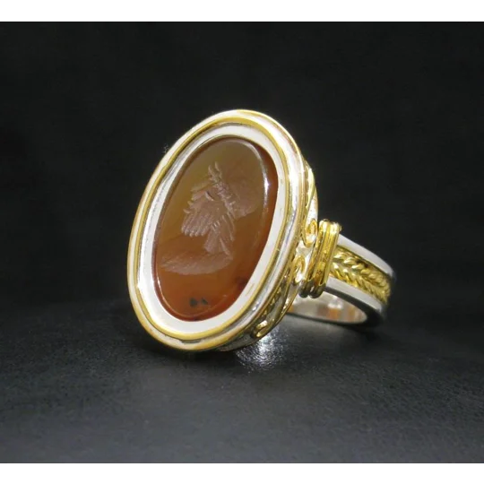 Antique Signet Ring - Homer Carnelian