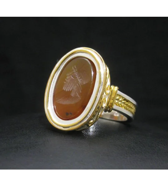 Antique Signet Ring - Homer Carnelian