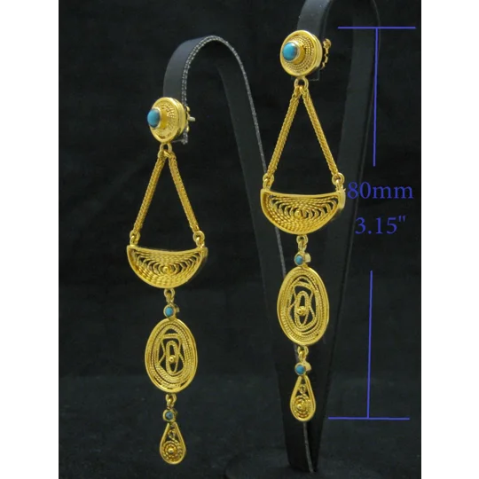 Filigree Earrings / Turquoise