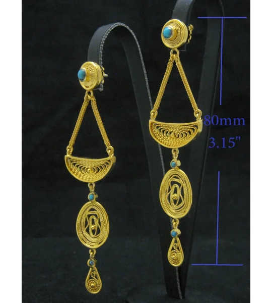 Filigree Earrings / Turquoise