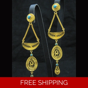 Filigree Earrings / Turquoise