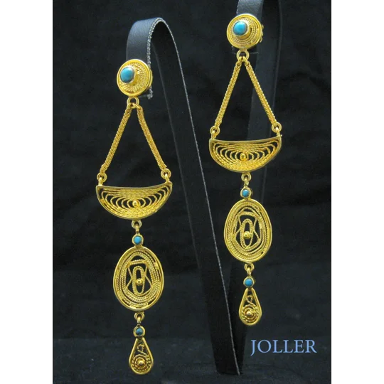 Filigree Earrings / Turquoise