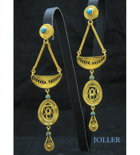 Filigree Earrings / Turquoise