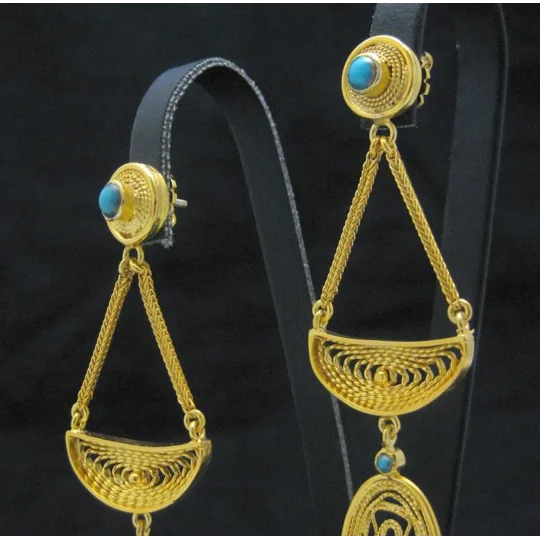 Filigree Earrings / Turquoise