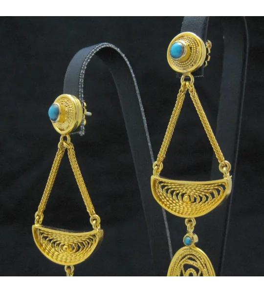 Filigree Earrings / Turquoise