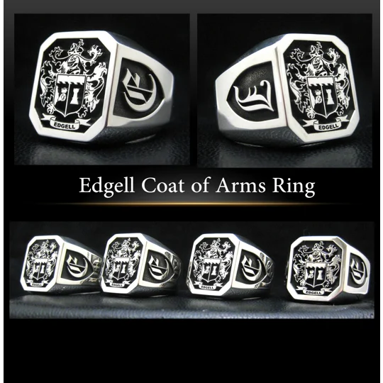 Edgell Coat of Arms Ring