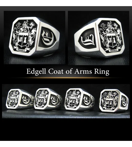 Edgell Coat of Arms Ring