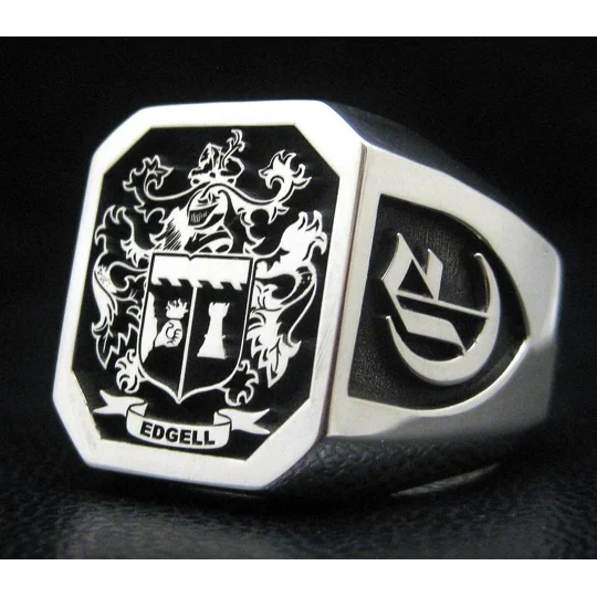 Custom Engraved Octagon XL Rings
