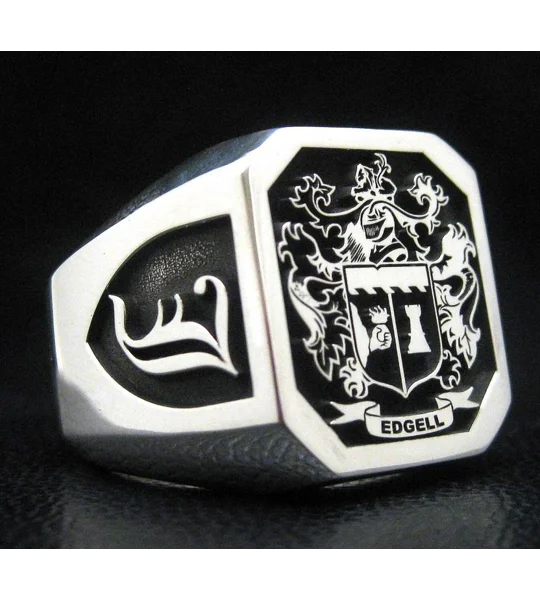 Custom Made Family Crest Octagon Ring