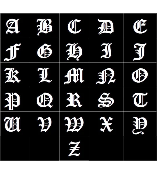 Monograms Chart for Selection