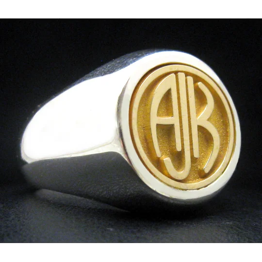 engraved monogram ring