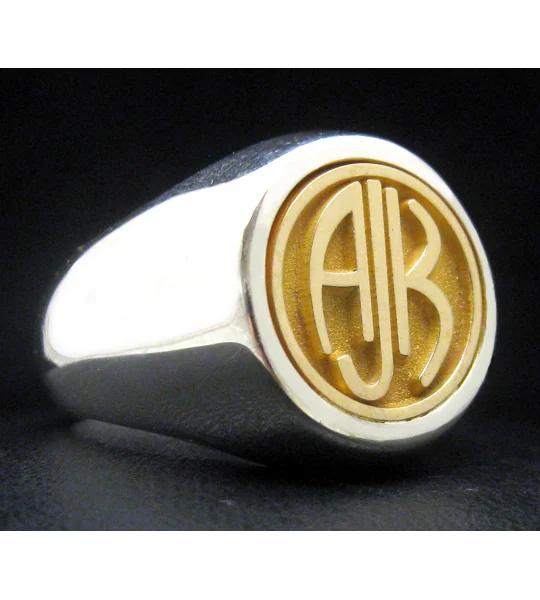 engraved monogram rings