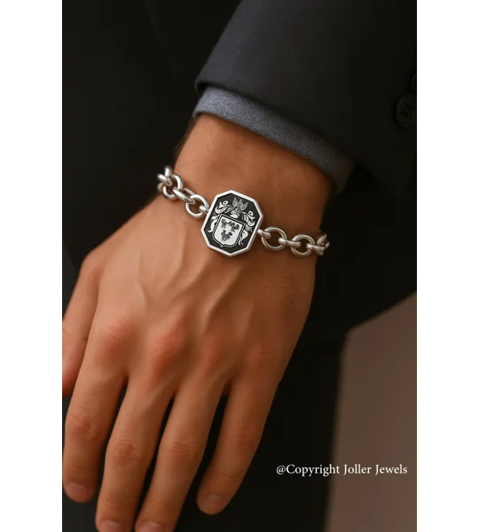 engraved silver bracelet