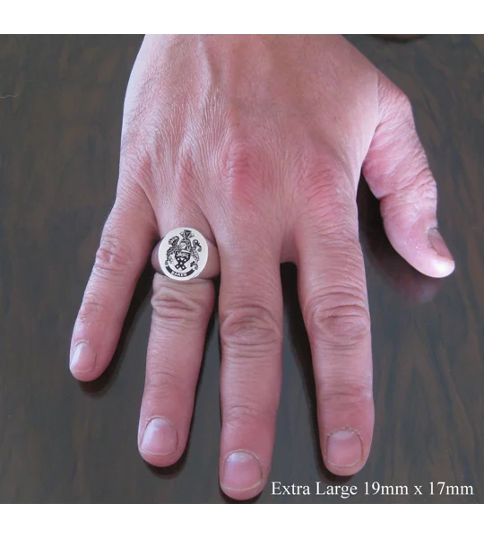 Custom Engraved Your Family Crest Signet Ring