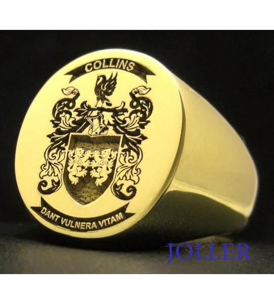 Solid Gold Custom Made Family Crest Ring