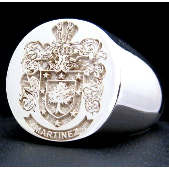 Family Crest Round Ring - Any Crest